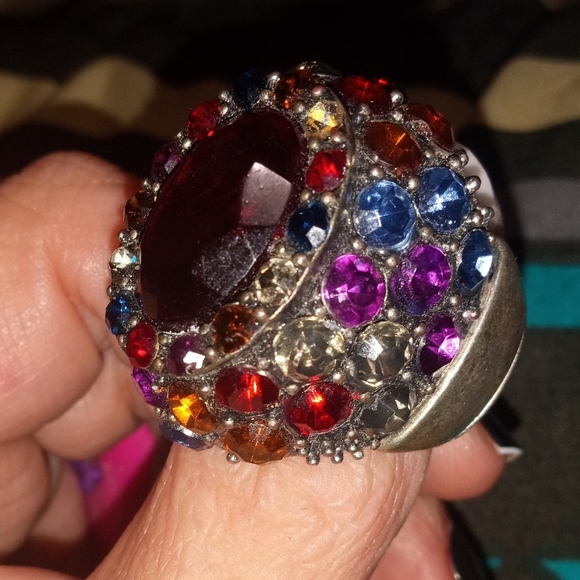 Fancy Multicolored Stretch Ring - Picture 2 of 5